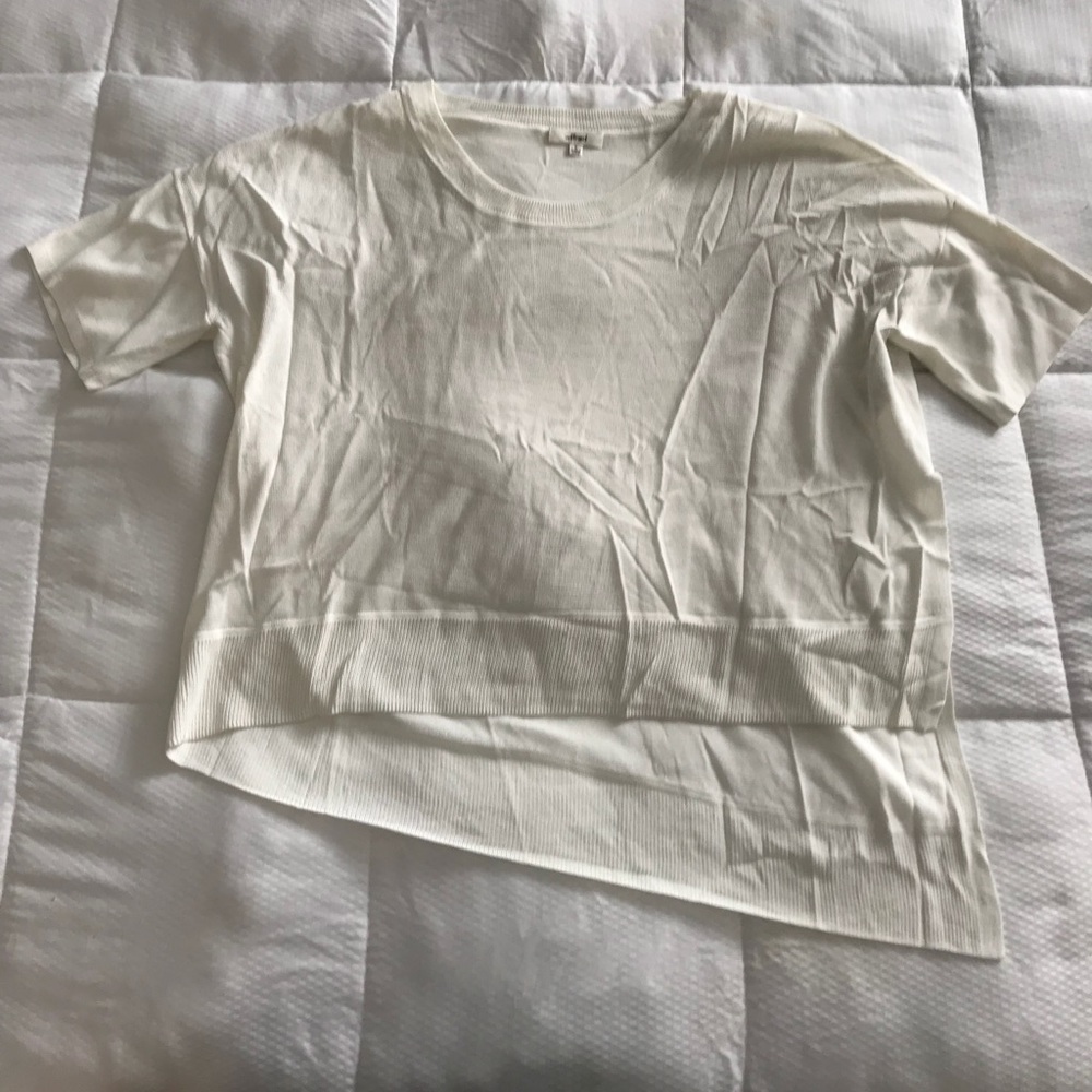 Wilfred Shirtsleeve Sweater in white/cream